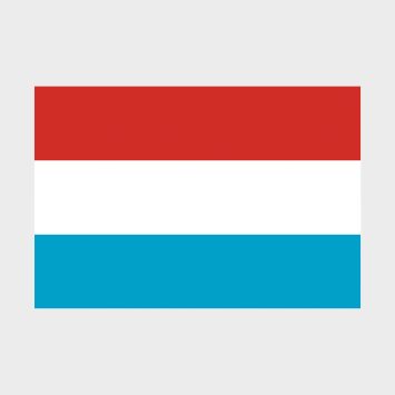 Флаг среднего размера односторонний, прямая печать Люксембург