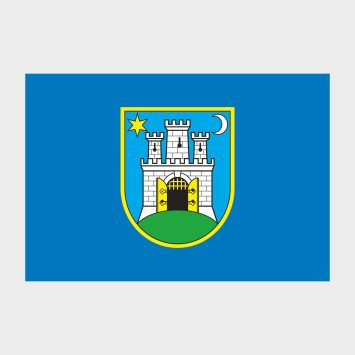 Флаг большой односторонний Загреб