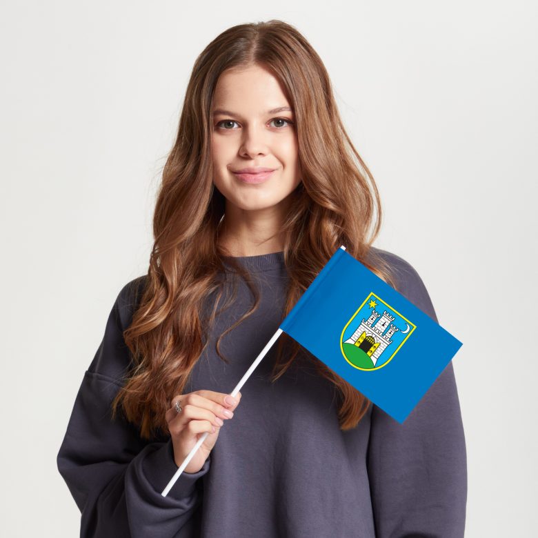 Флаг стандартный двусторонний с подкладкой Загреб