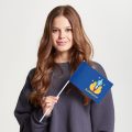 Флаг малый двусторонний с подкладкой Байконур
