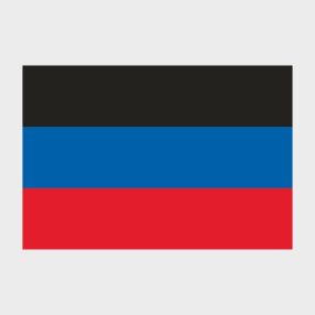 Флаг среднего размера двусторонний, Блэкаут Донецкая Народная Республика (ДНР)