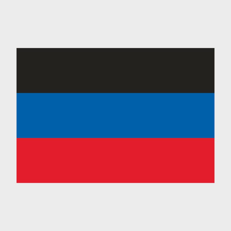Флаг большой двусторонний с подкладкой Донецкая Народная Республика (ДНР)