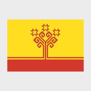Флаг малый односторонний Чувашская Республика