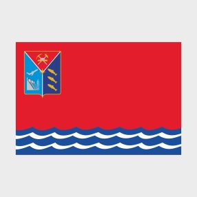 Флаг малый двусторонний с подкладкой Магаданская область