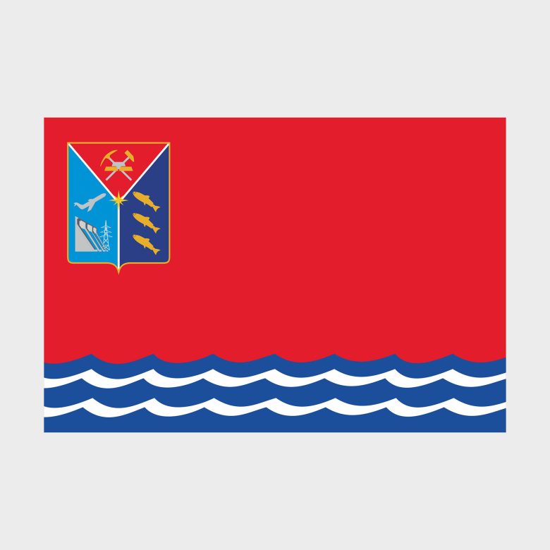 Флаг стандартный двусторонний Магаданская область