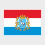 Флаг стандартный двусторонний с подкладкой Самарская область