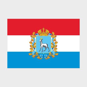 Флаг стандартный односторонний Самарская область