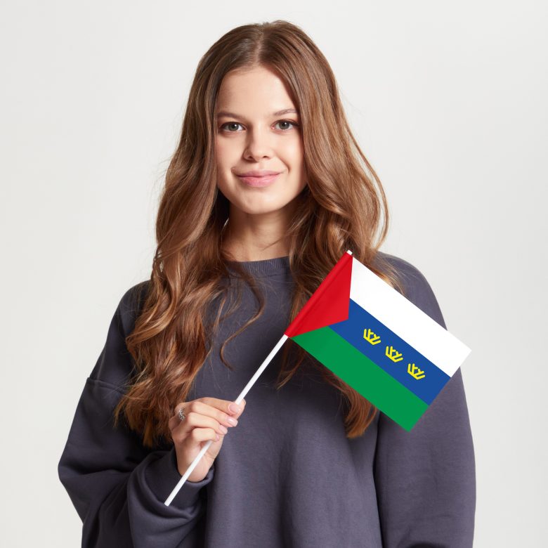Флаг стандартный двусторонний с подкладкой Тюменская область