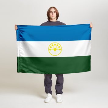 Флаг малый односторонний Республика Башкортостан