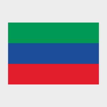 Флаг малый односторонний Республика Дагестан