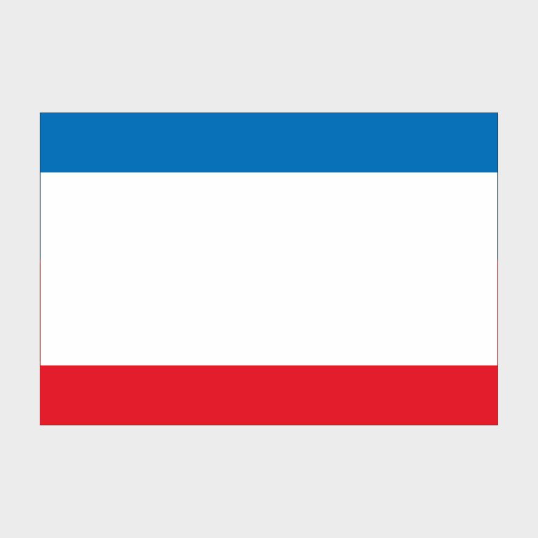 Флаг малый односторонний прямая печать Республика Крым