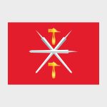 Флаг среднего размера двусторонний с подкладкой Тульская область