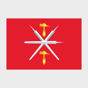 Флаг стандартный двусторонний с подкладкой Тульская область