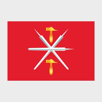 Флаг стандартный односторонний Тульская область