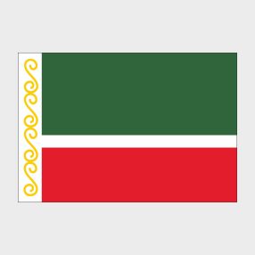 Флаг среднего размера односторонний Чеченская Республика