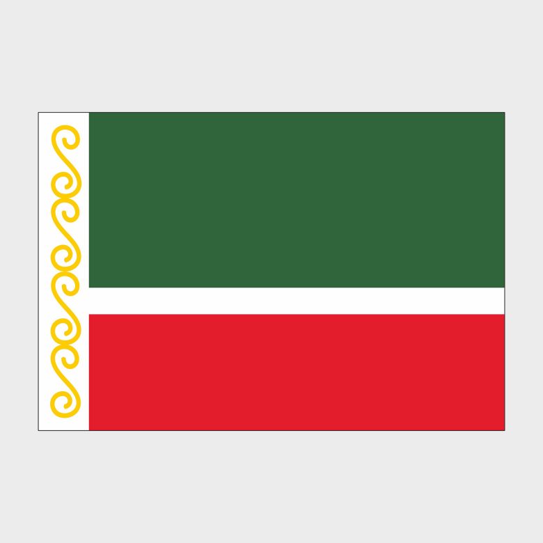 Флаг большой односторонний Чеченская Республика
