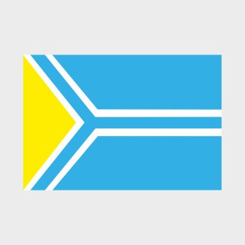 Флаг малый односторонний Республика Тыва