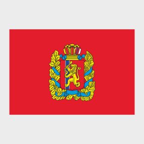 Флаг малый односторонний Красноярский край