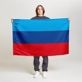 Флаг стандартный односторонний, Блэкаут Луганская Народная Республика (ЛНР)