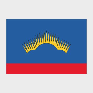 Флаг стандартный односторонний Мурманская область