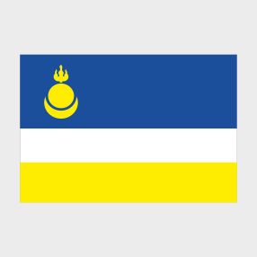 Флаг малый двусторонний Республика Бурятия