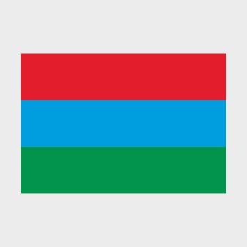 Флаг малый односторонний Республика Карелия
