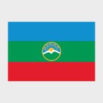 Флаг малый односторонний Карачаево-Черкесская Республика