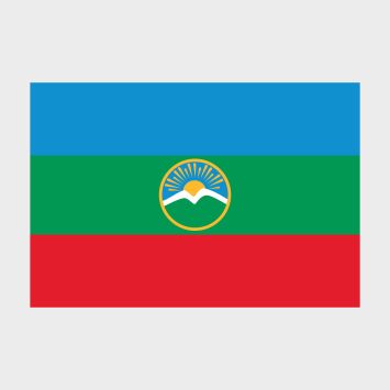Флаг малый односторонний Карачаево-Черкесская Республика