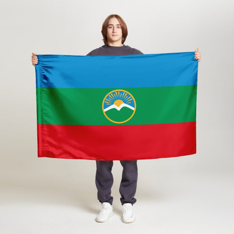 Флаг стандартный двусторонний Карачаево-Черкесская Республика