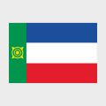 Флаг среднего размера двусторонний, Блэкаут Республика Хакасия