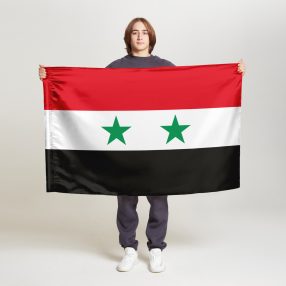 Флаг большой двусторонний Сирия