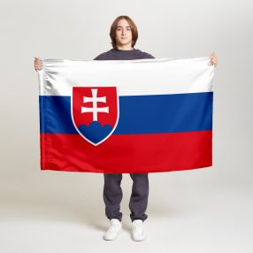 Флаг большой двусторонний Словакия