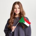 Флаг стандартный двусторонний с подкладкой Судан