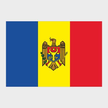 Флаг среднего размера двусторонний Молдова
