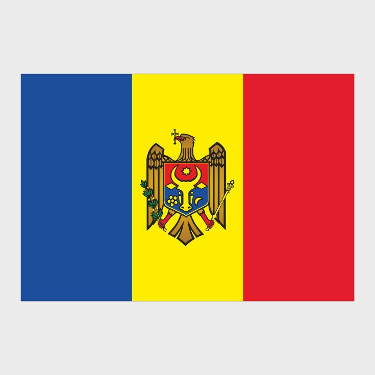 Флаг среднего размера односторонний Молдова