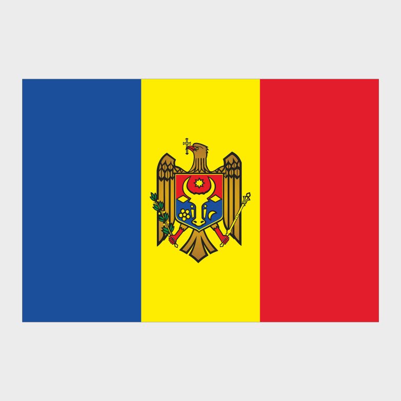 Флаг среднего размера односторонний Молдова