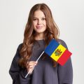 Флаг среднего размера односторонний Молдова