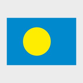 Флаг стандартный односторонний прямая печать Палау