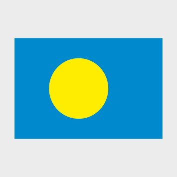 Флаг среднего размера двусторонний Палау