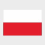 Флаг малый двусторонний с подкладкой Польша