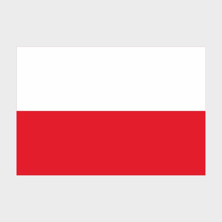 Флаг большой односторонний Польша
