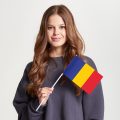 Флаг большой двусторонний с подкладкой Румыния