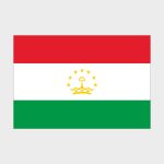 Флаг среднего размера односторонний, прямая печать Таджикистан