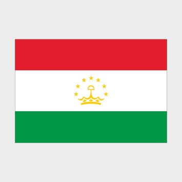 Флаг стандартный односторонний Таджикистан