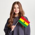Флаг среднего размера односторонний Гана