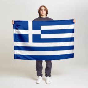 Флаг среднего размера двусторонний Греция