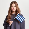 Флаг среднего размера двусторонний Греция