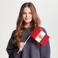 Флаг среднего размера двусторонний Перу
