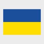 Флаг большой односторонний с прямой печатью Украина