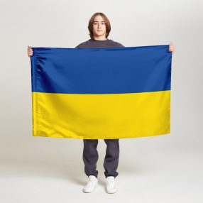 Флаг малый двусторонний Украина